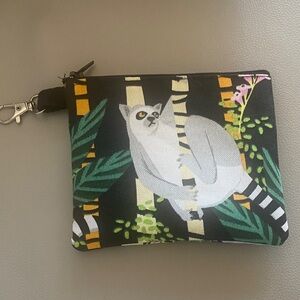 Lemur zippered accessory Pouch